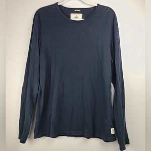 Reigning Champ men's blue long sleeve shirt, Sz M (PTP 21.5")